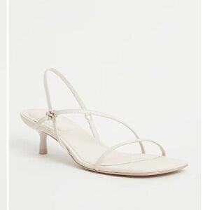 New Simkhai Ivory Strappy Slingback Kitten Heel